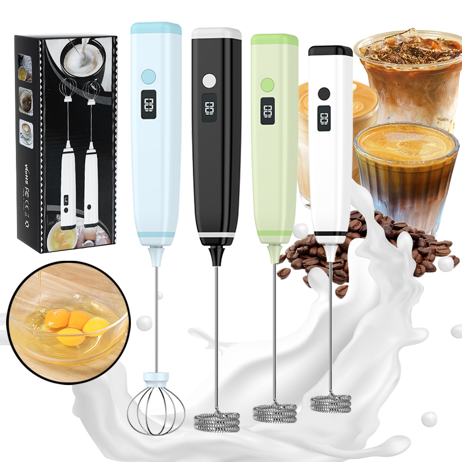 Electric Milk Frother Handheld - Melkopschuimer Wand voor koffieopschuimer Handheld oplaadbare